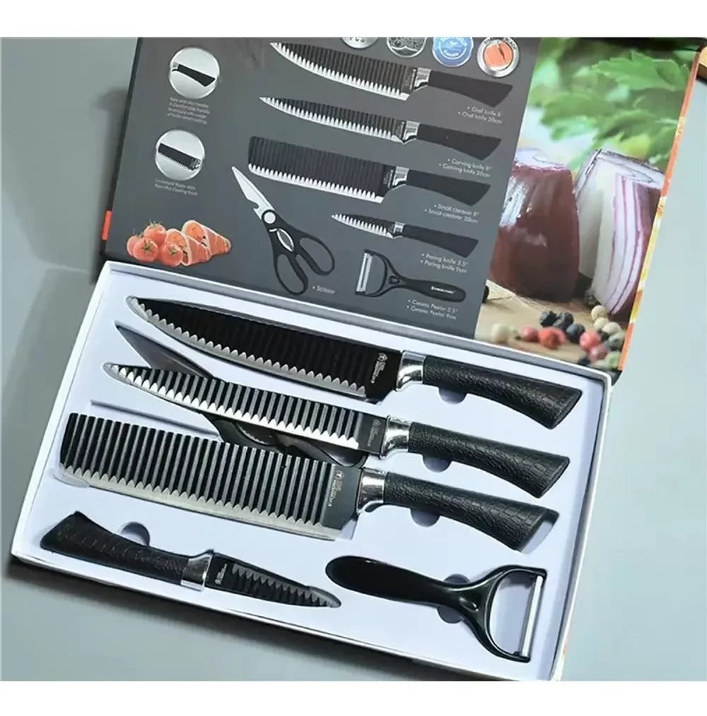 Juego Set Cuchillos Cocina Shef + Tijera