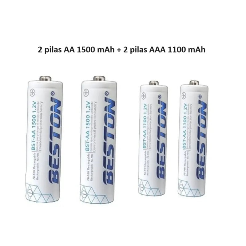 Kit de pilas y cargador 1100mAh 1500mAh