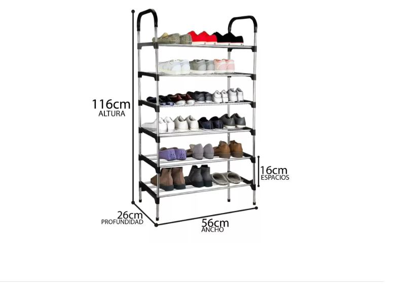 Organizador zapatos 6 niveles 110cmx60cm