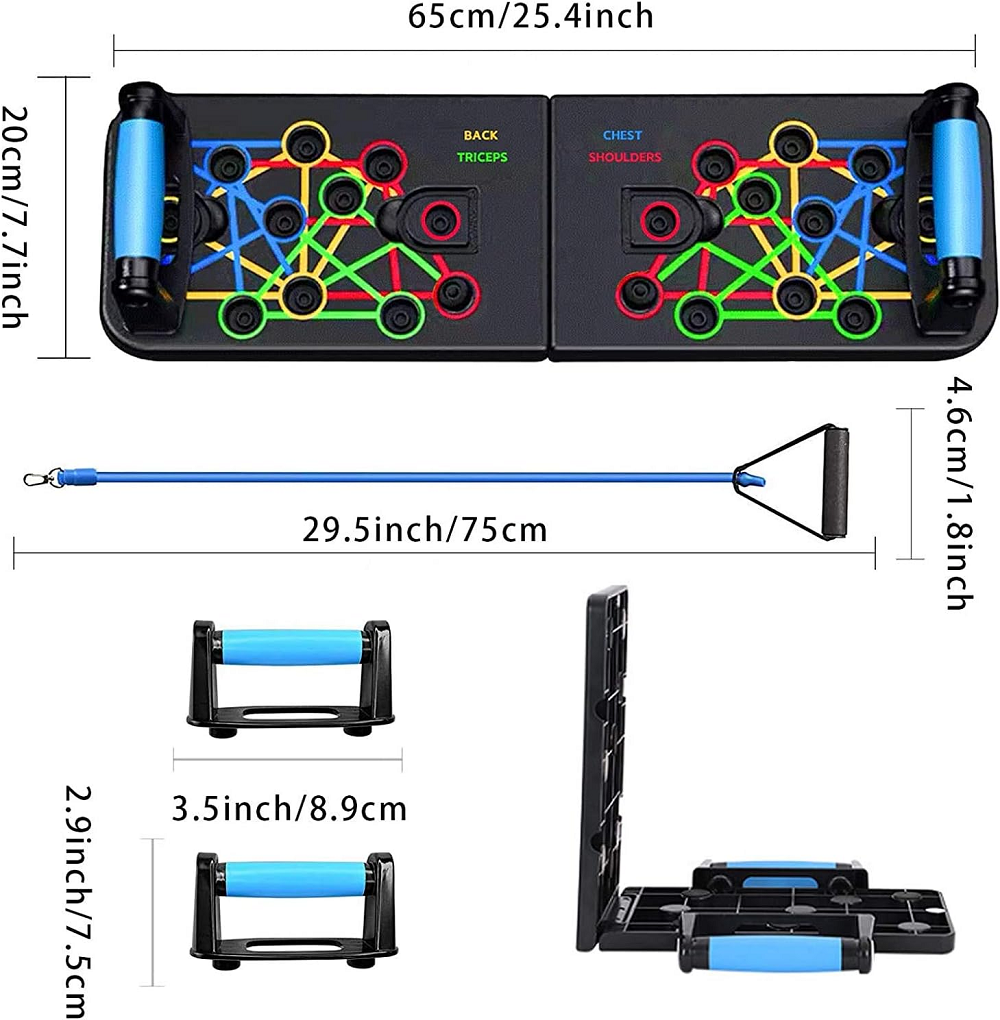 Tabla Push Up + Bandas Elásticas