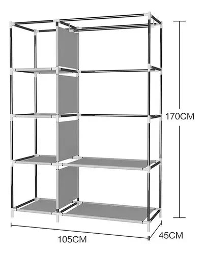 Closet Armario Doble Desarmable Con Forr